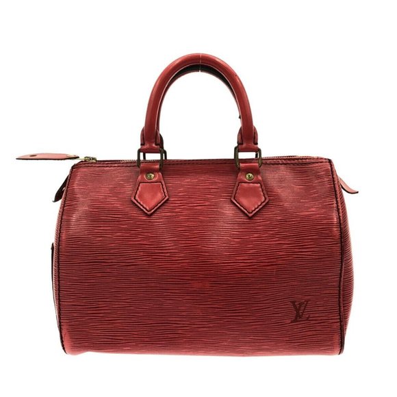 Auth LOUIS VUITTON Speedy 25 Castilian Red Epi V.Handbag - Picture 1 of 13
